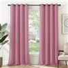 Deconovo Tende Oscuranti per Interni 2 Pezzi 290 CM Altezza, Termiche Isolanti, Anti-Rumore, con Anelli, Ideali per Camera da Letto e Soggiorno, 140x290 CM, Rosa