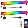 CREATESTAR Faretto LED RGB Esterno 30W, Barra LED RGB da Esterno con APP Bluetooth e Telecomando 2.4G, Memoria Funzione, Funzione Timer, IP66 Impermeabile Proiettore RGB per Bar Feste Giardino