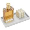 BLESWIN Vassoio Da Bagno In Silicone, Vassoio Per Cosmetici, Piccolo Vassoio Decorativo Per Mobili Da Banco Da 10x20cm, Organizer Per Lavello Da Cucina Per Strofinare Profumi, Gioielli, Candele(Marmo)