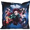 Elbenwald Cuscino con motivo della squadra per fan di Demon Slayer uomini donne unisex 40 x 40 cm multicolore