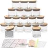 MILIVIXAY - 20 Confezioni di Barattoli per Candele in Vetro Trasparente da 113 ml con Coperchi e Kit per la Fabbricazione di Candele - Barattoli per Candele Piccoli e Vuoti per la Produzione di