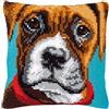 VERVACO Kit Cuscino Punto Croce PUGILE Set Ricamo Principianti Cuscini Gobelin Decorativi ca. 40 x 40 cm Accessori Per Lavoretti Creativi DIY Casa Decor Hobby Adulti Cross Stitch