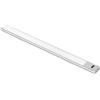 Emuca - Luminaria LED Kaus ricaricabile tramite usb e con sensore switch, L 400 mm, Anodizzato opaco, Tecnoplastica e Alluminio