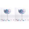 Decoraparty Calice Porta Confetti Trasparente, Bicchiere Gigante Maxi Centrotavola Coppa da Tavola per Caramelle Cioccolatini Portaconfetti Confettata - Diametro 16 cm x Altezza 24 cm
