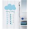 Spirella Tenda da Doccia in Poliestere Cloud 180x200 cm Blu e Bianco