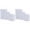 DOMO PAK LIVING Domopak Living Set 4 Sacchetti Salvabucato, Reti per Lavatrice con Cerniera, 50x70/35x50/30x40 (2pcs) cm, Bianco (Confezione da 2)