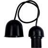 Tibelec 771020 - Montatura in plastica, E27, Colore Nero