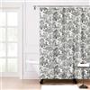Ellis Curtain Victoria Park Toile - Tenda da doccia per bagno, colore: nero