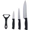 Fackelmann 9908850 - Set di 2 coltelli pelapatate, multiuso, pelapatate, patate, in acciaio inox, plastica, 18,5 x 1 x 3 cm