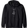 Occult Gothic Grunge Satan Devil Occulto Gothic Moon Snake Grunge Satan Devil Black Witch Punk Felpa con Cappuccio