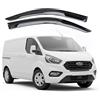 PRIMUS SEAT COVERS Adatto per: Ford Transit Custom 2013-2023 deflettori frangivento per finestrini - Set di 2 pezzi montaggio esterno, oscurati, deflettori adesivi premium per conducente e passeggero, riducono il rumore