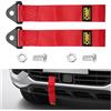 VBGURR Corda di traino, 2 cinghie di traino sportive in nylon ad alta resistenza con gancio resistente, per rimorchi e rimorchi, per auto, paraurti anteriore e posteriore (rosso)