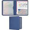 RSAquar Porta Documenti Auto per Libretto e Assicurazione - Custodia Compatta in Pelle PU per Vano Portaoggetti - Organizer per Patente, Carta Verde e Documenti Veicolo (Blu)