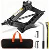 YAOBLUESEA Cric per Auto 1,5T Set, Completo Cric Portatile con Chiave per Dadi Ruota, Cric da 1500 kg per Auto, SUV e MPV, Ideale per la Manutenzione e la Riparazione
