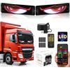 VeftBltrem 2 pezzi Devil Eyes Light for Cars Occhi per camion, Colorful Devil Eye Lamp Soft Screen for Car Window, display flessibile programmabile per auto con controllo APP e telecomando, 102 x 348 mm