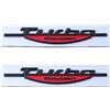 Generic 2 stemmi adesivi per auto Turbo Edition adatti per auto universali (nero rosso)