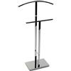 VERSA Lund Servo Muto Moderno e Multifunzionale, Appendiabiti Indossatore per Camera da Letto e Spogliatoio, Misure (A x L x l) 100 x 20 x 52 cm, Acciaio, Colore Argento
