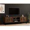 Hanah Home Supporto per TV, melammina, Noce, Taglia Unica