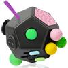 VCOSTORE Fidget Cube con 12 Lati - Originale Cubo Antistress Adulti Fidget Toys Ufficio Gadget Anti Stress Cube Per Tutte le Età Con ADHD, ADD, ASD, ADHD