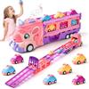 LTFIOON Giocattolo per auto per bambini dai 2 ai 6 anni, con 6 auto giocattolo, luce e musica, camion giocattolo, dai 2 anni (A)