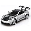 TOKAXI Porsche 911 GT3 in scala 1/36, modellini di auto pressofuse, veicoli Porsche 911, auto giocattolo, regali per ragazzi e ragazze (argento)