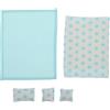 ibasenice Parure da letto in miniatura 1/12, set di biancheria da letto realistico con copripiumino e 3 cuscini