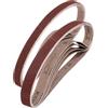 QUARKZMAN 25mm x 762mm Nastri Abrasivi, 20Pz Grana 80/120 Grana Carta Vetrata per Levigatrice Ossido di Allumina Per Lavorazione Legno, Lucidatura Metalli, Affilatura Coltelli