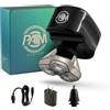 Skull Shaver Palm Rasoio per Viso e Testa - Senza fili, Ricaricabile, Utilizzo a Secco e sotto l'Acqua - Rasoio Elettrico da Uomo, Ricarica USB - Kit di Cura per Uomo
