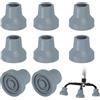 PATIKIL Punte Per Bastone Quadrato 5/8 Pollice,8 Pcs Accessori Per Bastone Da Passeggio In Gomma Antiscivolo Sostituzione Piede Per Bastone Da Appoggio Donne Uomini Anziani,Grigio(Stile 3)