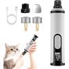 Hocomay Silent Groom Pro - Smerigliatrice per unghie per cani, silenziosa, con luce indolore, con LED e 3 velocità, ricaricabile, ricarica USB da 2000 mAh, 1+2 testine di ricambio per uso domestico per cani e