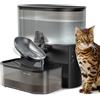 FEELNEEDY Fontanella per Gatti Senza Fili e Senza Filtro, Serbatoio da 3,5 L, Nero