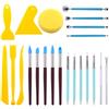 Swpeet Kit di 22 strumenti per modellare l'argilla, strumento a sfera, strumenti per ceramica, penne con punta in gomma, strumenti per argilla in plastica, ago per argilla per realizzare decorazioni