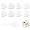 GOTDYBST 8 Pezzi Stampo Onigiri in PP, Onigiri Stampi a Triangolo, Stampo Per Sushi con Cucchiaio, Stampi per Palline di Riso Riutilizzabile, Kit Sushi Fai da Te per Famiglia Ristorante Campeggio