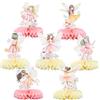 Gyufise Confezione da 7 centrotavola a nido d'ape, decorazioni per feste di compleanno, centrotavola per feste a tema, decorazioni per feste a tema, My Fairy First Birthday Baby Shower Forniture