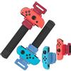 Auarte Bracciali per Just Dance 2025 2024 2023 2022 per Zumba Burn It Up Bracciali Regolabile per Nintendo Switch/Switch OLED Dance, 2 Bracciali per Adulti Bambini (Rosso & Blu)