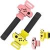 Auarte Bracciali per Just Dance 2025 2024 2023 2022 per Zumba Burn It Up Bracciali Regolabile per Nintendo Switch/Switch OLED Dance, 2 Bracciali per Adulti Bambini (Rosa & Giallo)