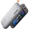 Retear COOWPS Ultra Slim Switch 2 Case for Nintendo Switch 2 (2025), Odorless Felt Portable Full Protection Hard Shell Soft Lining Carrying Case with 8 Switch 2 Games Card Slots, for Travel Storage White