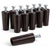 IdeaGenesis - 12 Fermi per Tapparelle Avvolgibili Marrone 60mm in PVC Recambio Universale per Arresto Serranda Tappo Viti Rondelle Incluse per Finestre Resistenza Antiinceppamento (12, Marrone 60mm)