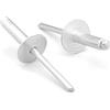 NOLDAR | Rivetti in alluminio con testa larga. 4,8 x 20 mm. Testa da 16 mm. Colore argento (100 pezzi)