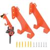 FENGJIAHUI 2 Pezzi Porta Attrezzi per Motosega, Gancio da Parete, Supporto per Motosega, Gancio da Parete in Acciaio Resistente, Porta Motosega Arancione