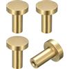 QUARKZMAN Ganci da Parete Decorativi, 4pz - Ganci Appendiabiti in Ottone Massiccio Ingresso Appesi a Parete per Bagno Spogliatoio Armadio Mobile Scarpe (20mm x 26mm)