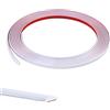 Zayejod PVC Flessibile Modanature Autoadesive Per Pareti,Striscia Decorativa Autoadesiva Peel e Stick Trim Per Piastrelle,Specchi,Soffitti,Pavimenti,Pannelli,Armadi(Bianco,10mm/8M)
