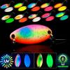 Njord Kalastus Euheit 2024 - Set di esche per trote attive e autoilluminanti, 10 pezzi, in scatola per spoon, per trote, pesca e trote (2,5 g UV Glow)