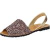 C.Ortuño Avarcas - Sandali estivi da donna in vera pelle, con brillantini, esandrillos Menorquinas Menorca (multicolore, EU scarpe da donna, numerico, M, 41), Multicolore, 41 EU