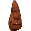 Gusti Leder Gusti Slingpack Leather - Joan Borsa a tracolla in pelle Zaino vintage in pelle marrone retrò