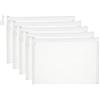 PATIKIL Borse di File A5, 5Pz Sacchetti Portadocumenti con Cerniera, Tasca Portaoggetti Zip in Plastica per Organizzare Documenti, Perline, Ufficio, Forniture Casa, 18x25cm, Bianco