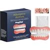 MagiSel Faccette Dentali Professionali, Denti Finti Provvisori Superiori E Inferiori, Denti finti da applicare da soli, 1 Scatole di dentiera premium e 50g Thermo Beads, Silicone Reline Denture Set
