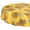 ANRO Tovaglia cerata, lavabile, facile da pulire, impermeabile, effetto loto, per giardino, rotonda, 140 cm, con bordo tagliato