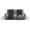 Italian Bed Linen Seduta Fascia Copridivano, Microfibra, Marrone/Panna, 60 x 190 cm