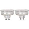 Eglo Lampadina LED GU10, dimmerabile, extra piatta, per faretti da incasso, 4 watt, 400 lumen, luce bianca calda, 2700 kelvin, altezza di installazione 3,5 cm, Ø 5 cm (Confezione da 2)